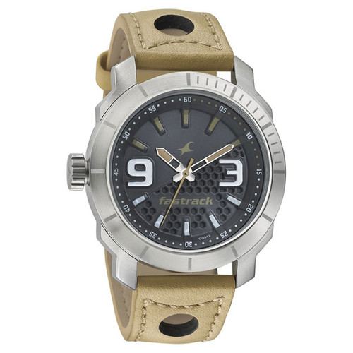 Fastrack Grey Dial Analog Watch for Men (3168SL01)