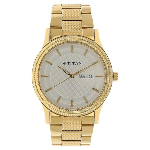 Titan Silver Dial Stainless Steel Strap Watch for Men (1650YM05)