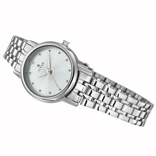 Titan Karishma Revive Silver Dial Analog Watch for Women - (2593SM01)