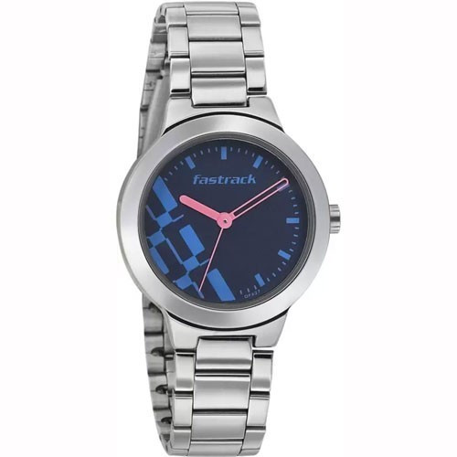Fastrack Analog Stainless Steel Blue Watches for women - (6150SM03)