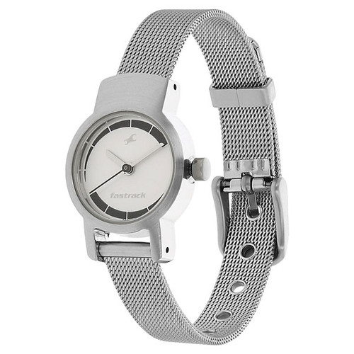 Fastrack Silver Dial Analog Women's Watch - 2298SM01