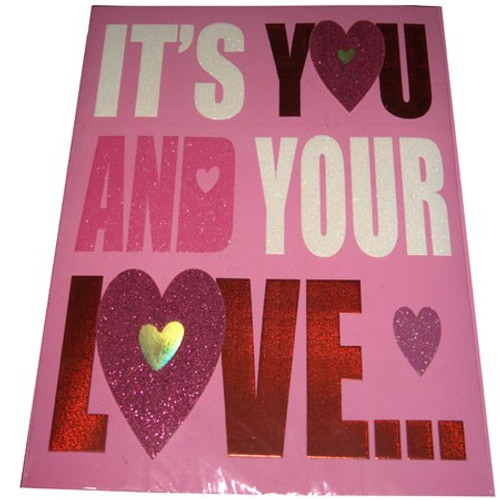 It's You and Your Love - Archies Large Size Greeting Card