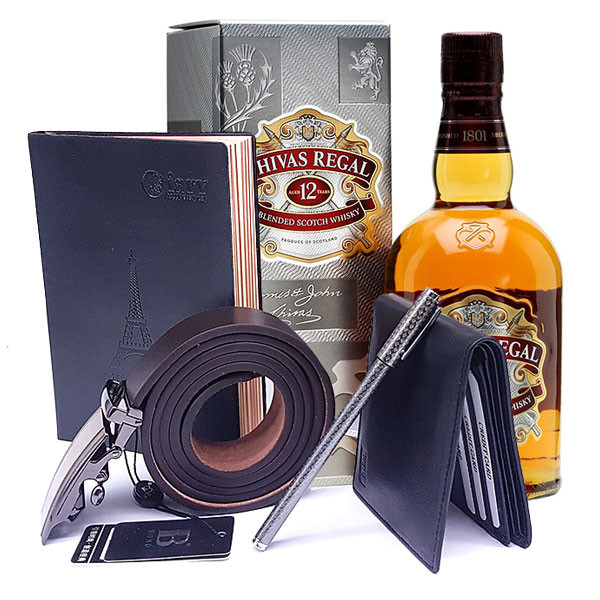 Chivas Regal With Diary, Pen, Belt, Wallet