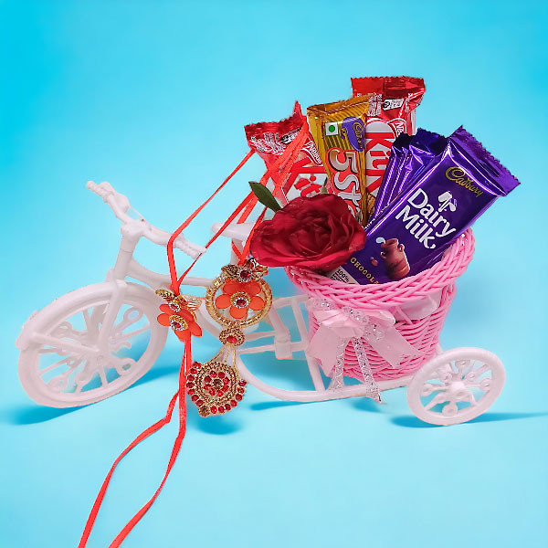Rakhi & Chocolates Gifts for Raksha Bandhan on Rickshaw