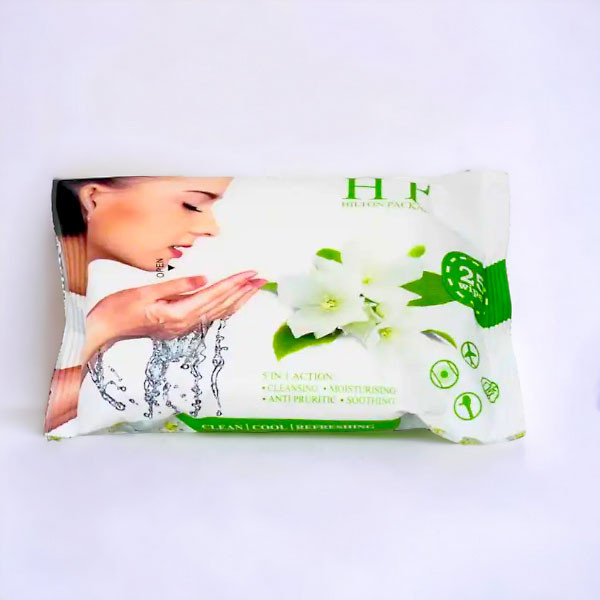 Hilton Packard Jasmine Cleansing Moisturizing Facial Wet Wipes Tissues 25 pcs