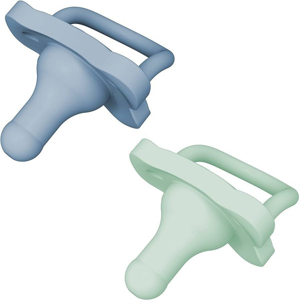 Dr.Brown's HappyPaci Silicone one-piece soother, Blue and green