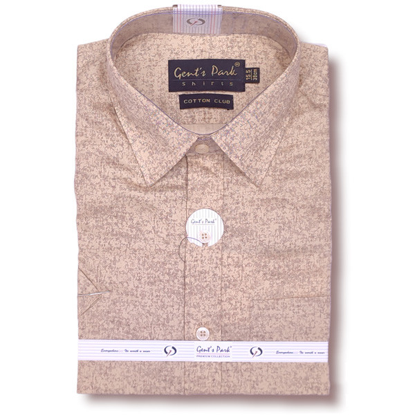 Gent's Park Cotton Formal Shirt (Flaxen Yellow)