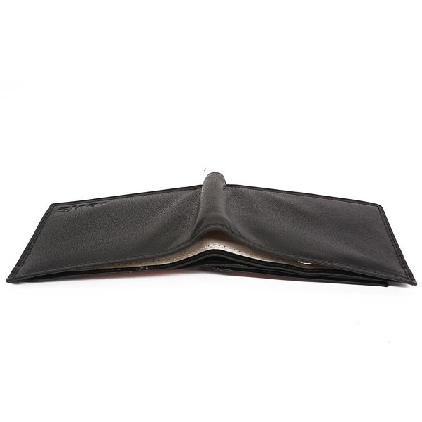 Levi's Classy Black Genuine Leather Tri-fold Men Wallet