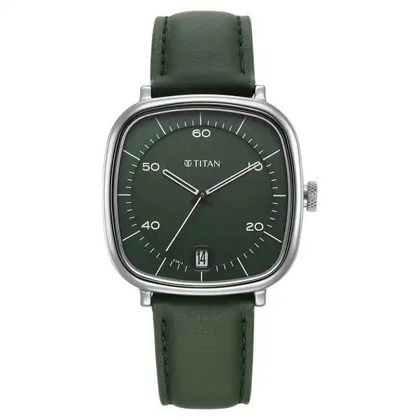 Titan Neo Curve Quartz Analog with Date Green Dial Watch For Men 1885SL04