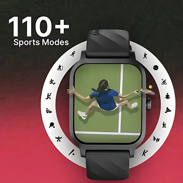 Fastrack Revoltt FS1-1.83'' IP68 Smartwatch-Black Strap
