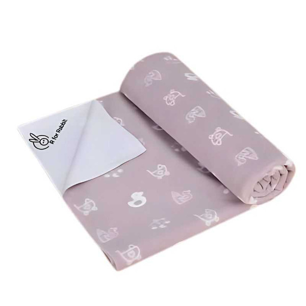 R for Rabbit Dry Nap Pee Premium Protector Sheet Large-Grey DSDNLGR1