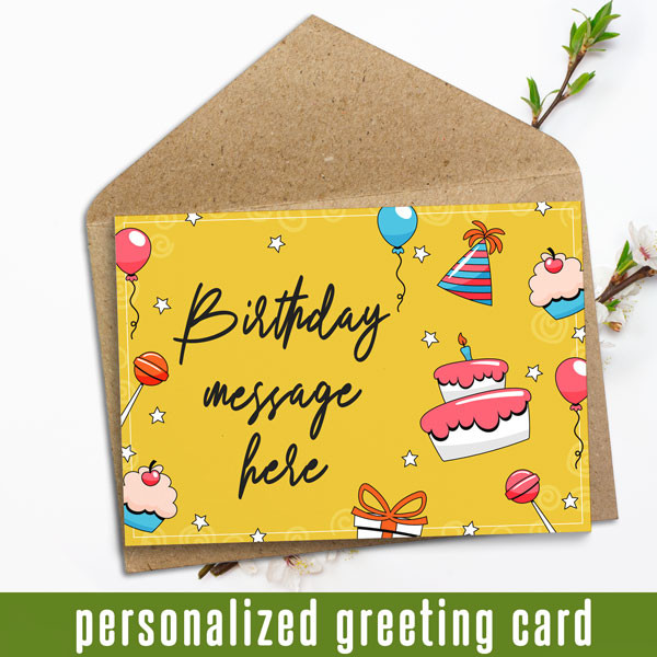 Personalized Birthday Message Card Personalized Birthday Message Card