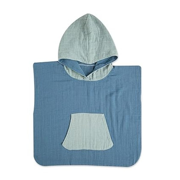 Crane Baby Hooded Poncho - Evergree & Rickerstone Crane Baby Hooded Poncho - Evergree & Rickerstone