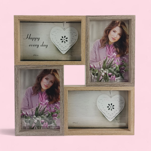 Frame Your Story: Custom 4-Photo Memory Square Frame
