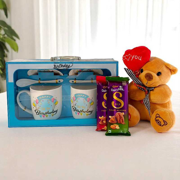 Sweet Birthday Gift Set – Chocolates, TeddyAnd Special Mug