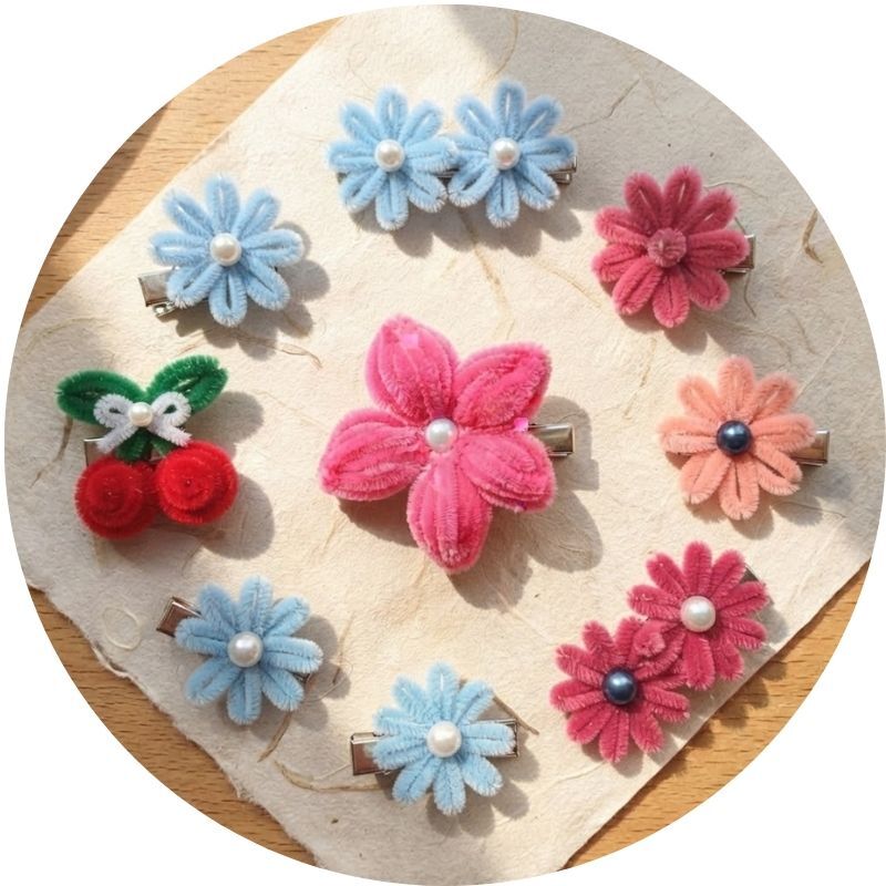 Fuzzy Hair Clips
