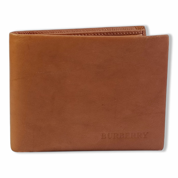 Burberry London Brown Personalized Wallet With Custom Wooden Box