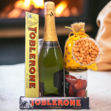 Sparkling Wine With Chocolate Lalmohan Sweet Treats & Almonds