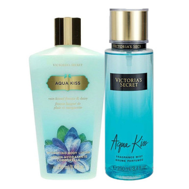 Victoria's Secret Aqua Kiss Fragrance Mist and Body Lotion