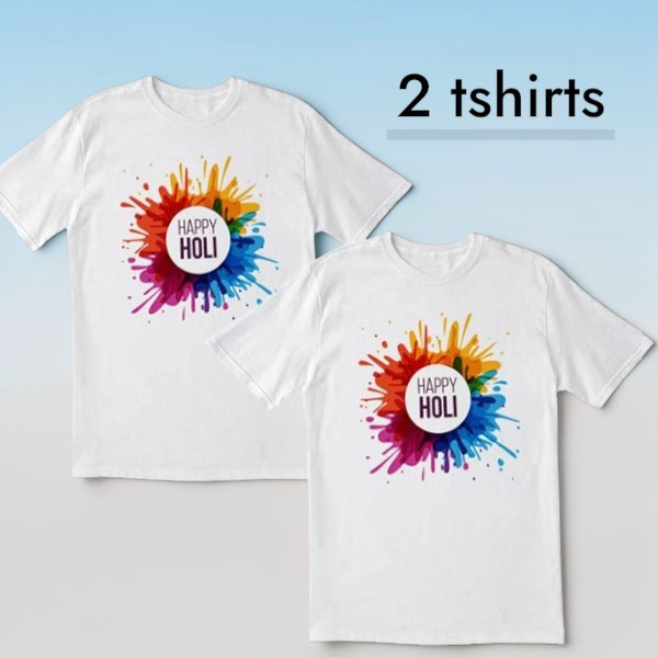 Holi T-shirts (Available Size L, XL, XXL) - Set of 2