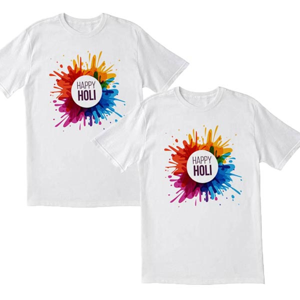 Holi T-shirts (Available Size L, XL, XXL) - Set of 2