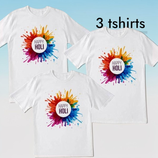 Holi T-shirts (Available Size L, XL, XXL) - Set of 3