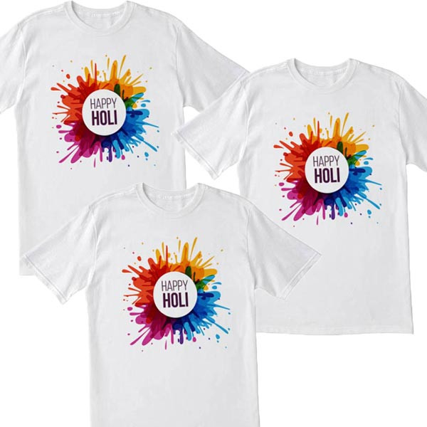 Holi T-shirts (Available Size L, XL, XXL) - Set of 3