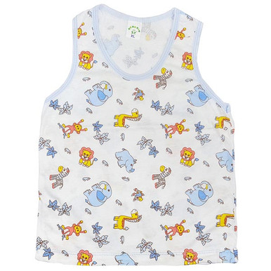Blue Cotton Sendo Vest For Baby (Size XL)