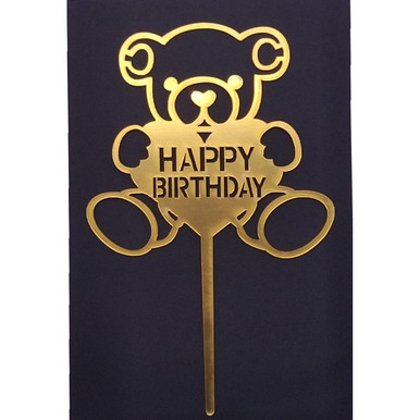 ''Happy Birthday'' Teddy Cake Topper (CT-19)