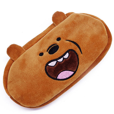 Crazy Brown Bear Cartoon Pencil Purse Case