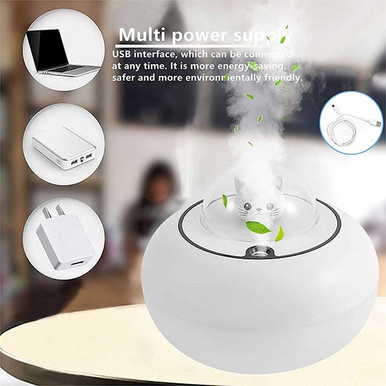 H2O Cute Pet Cat Air Humidifier - White