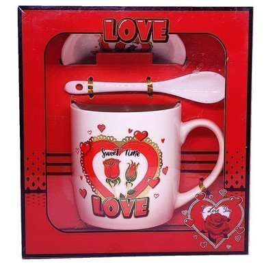 'Love' Ceramic Coffee Mug Gift Box