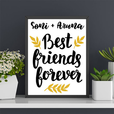 Best Friend Forever Personalized Photo Frame Gift (A4 Size)