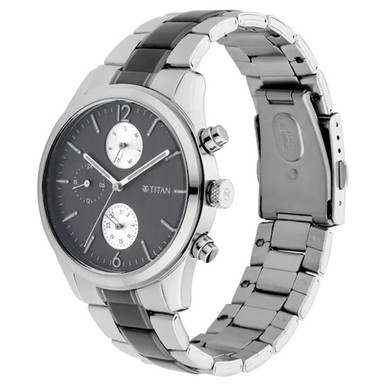 Titan Men Anthracite Dial Multifunction Watch 1805KM02
