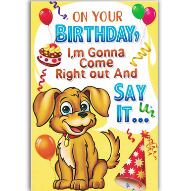 Cute Doggy Design Happy Birthday Greeting Card