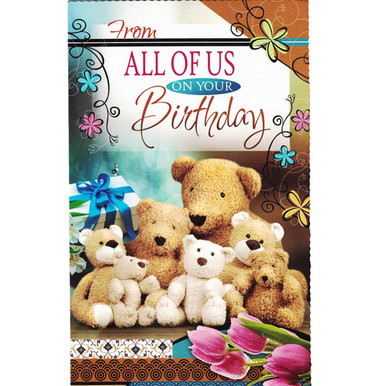 From All of Us on Your Birthday- Greeting Card