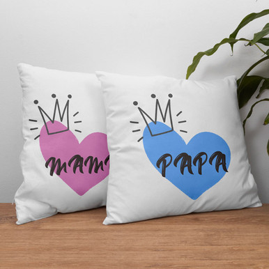 Mama and Papa Printed Cushions For Mom and Dad