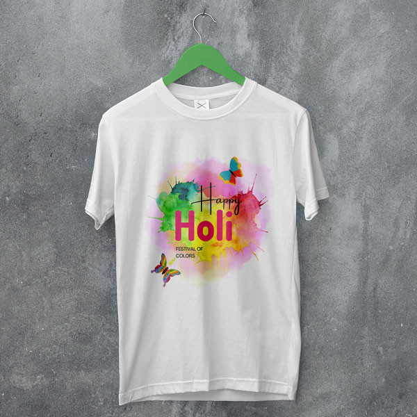 'Happy Holi Festival of Color' Printed T-shirt