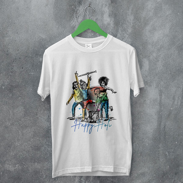 'Happy Holi' Printed T-shirt