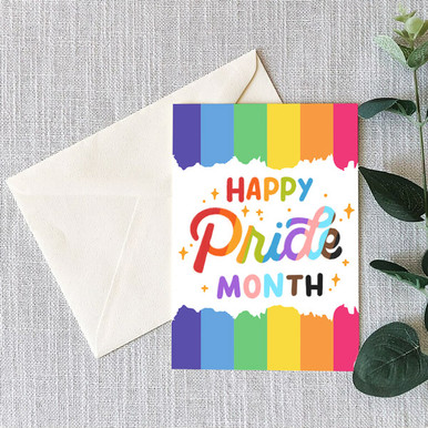 Beautiful Design Happy Pride Month Wish Card