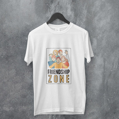 Trendy Friendship Zone Printed T-shirt- L, XL,XXL