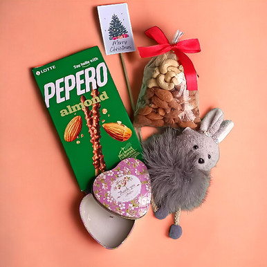 Pepero Chocolates, Candle, Keyring & Dry Nuts For Her