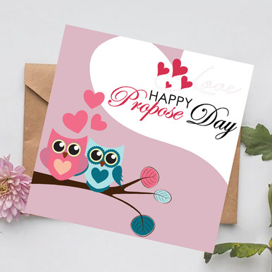 Proposed Day Owl Themed Greeting Card