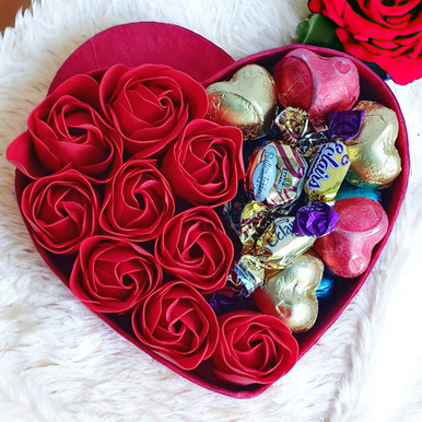 Heart to Rose Connection Box Valentine's Day Gift to Nepal | Giftmandu