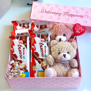 Kinder Chocolates, Teddy With Keyrings In A Box Wife Gift to Nepal ...