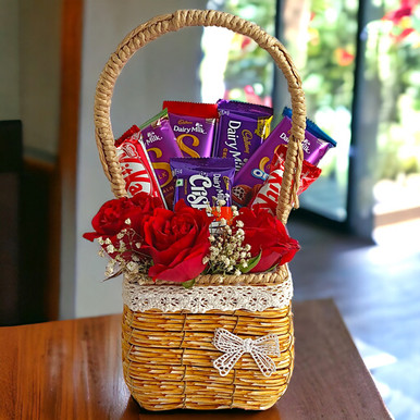 Chocolate Rose Basket