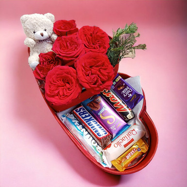 Chocolates, Roses, and Teddy For Her Girlfriend Gift to Nepal | Giftmandu