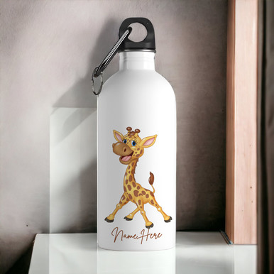 Baby Giraffe and Name Printed Customised Bottle