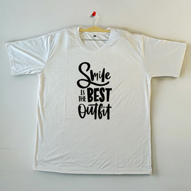 "Smile is the Best Outfit" Designed T-Shirt