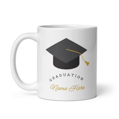 "Graduation" Printed White Ceramic Mug